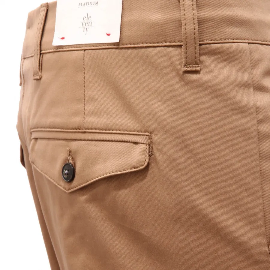 5337AH pantalone uomo ELEVENTY light brown cotton trouser man