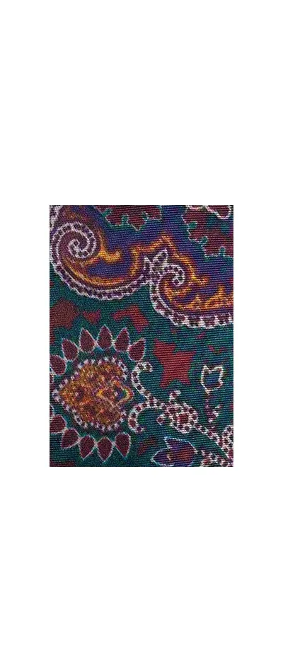 Ascot motivo Paisley verde nobile