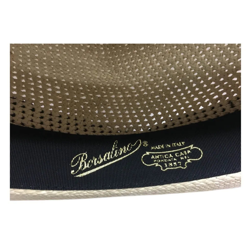 BORSALINO cappello uomo 141106 Panama semi-crochet 100% Paglia MADE IN ITALY