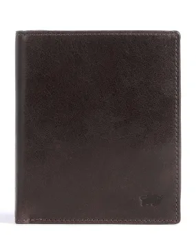  Braun Büffel Arezzo RFID Portafoglio pelle di vacchetta finemente grana marrone scuro  