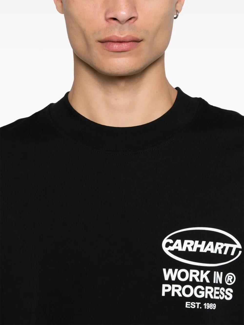Carhartt T-shirt Nero Uomo Stampa Work in Progress