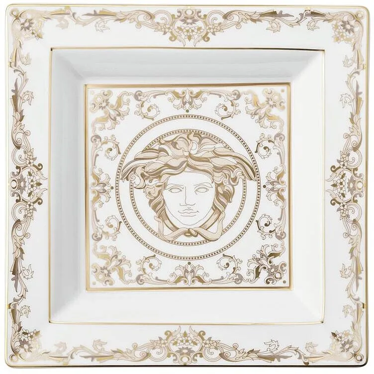 Ciotola Versace Medusa Gala colore Bianco, Oro