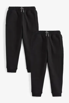 Cotton Rich Joggers 2 Pack (3-16yrs)    