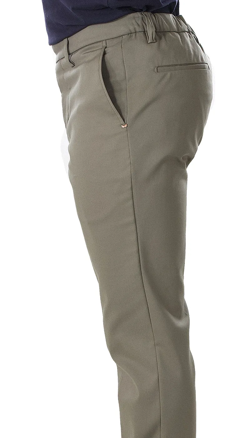 Entre Amis Pantalone uomo japan fango con elastico.