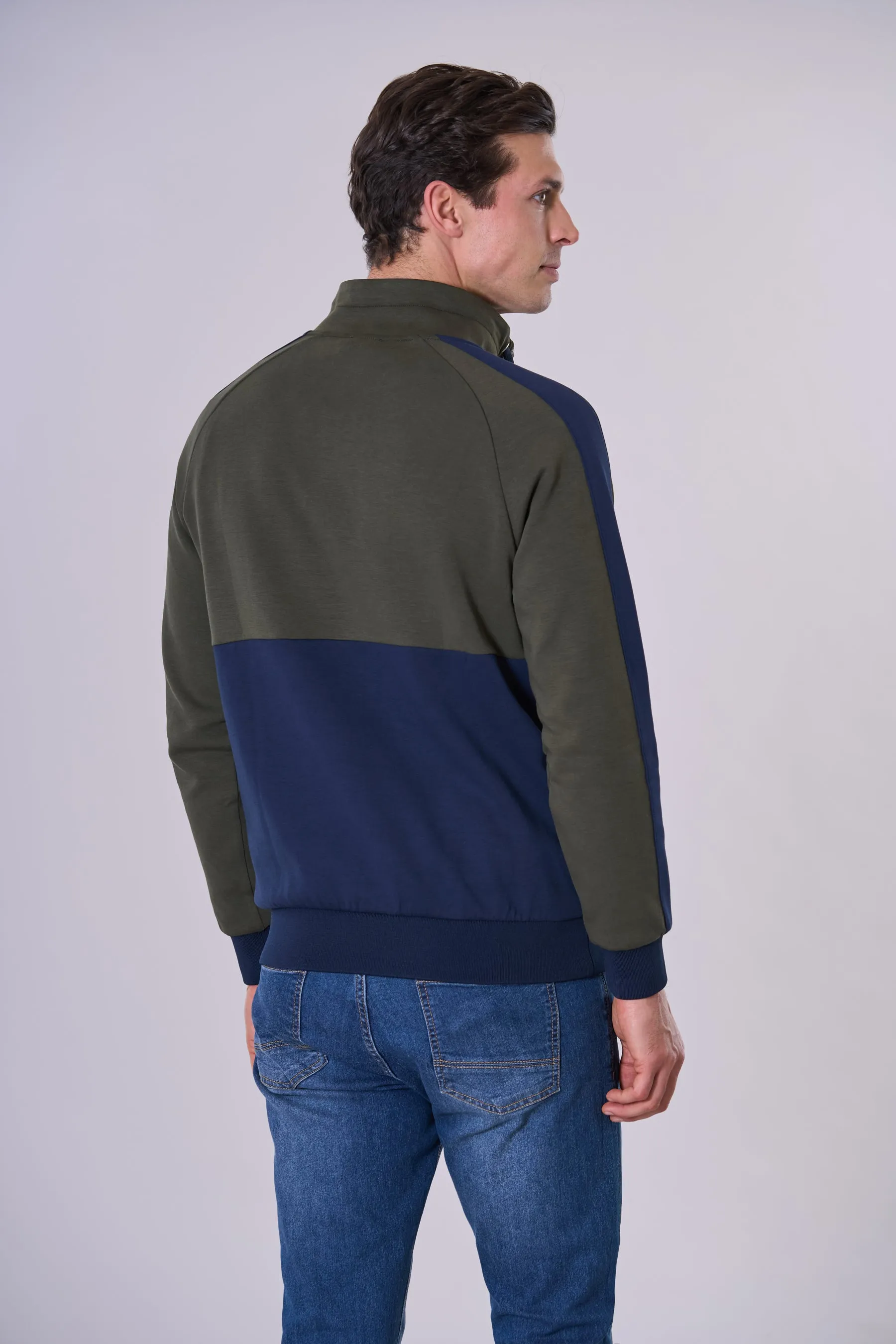 Felpa double color con logo U.S. Polo Assn.