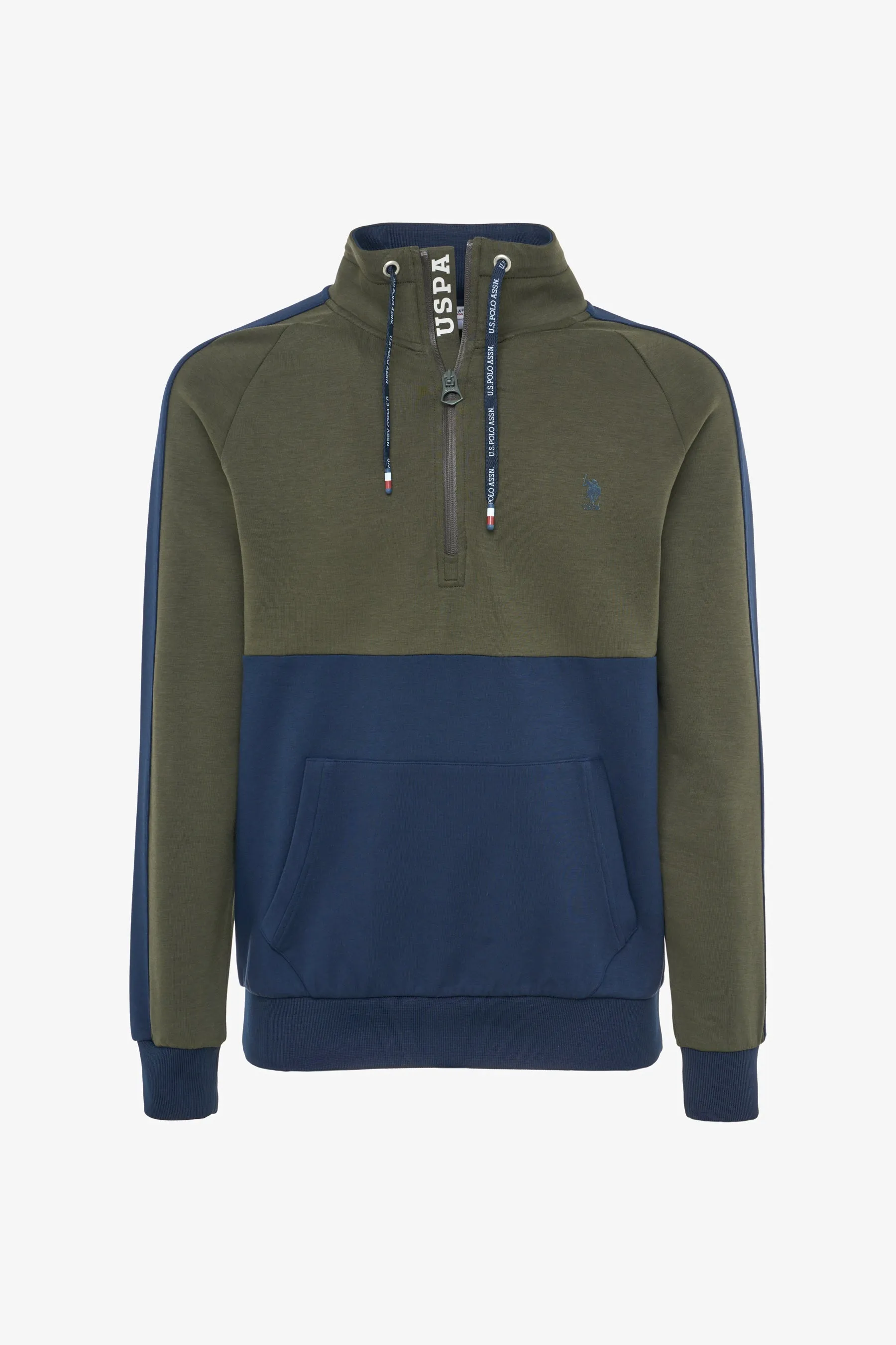 Felpa double color con logo U.S. Polo Assn.
