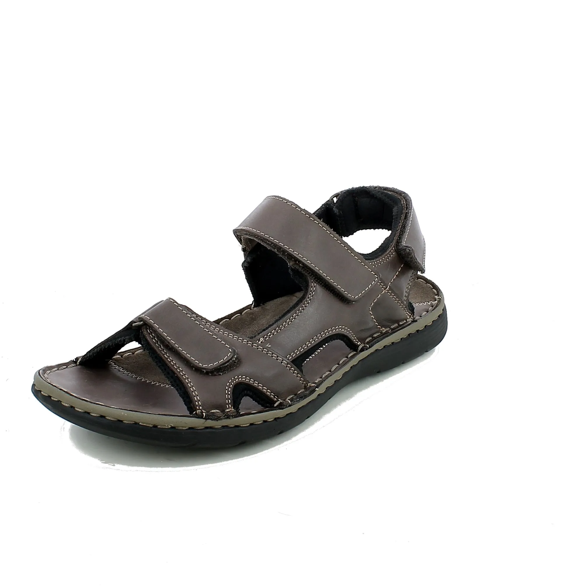 GreenHill  Sandalo in pelle testa di moro con strappi 