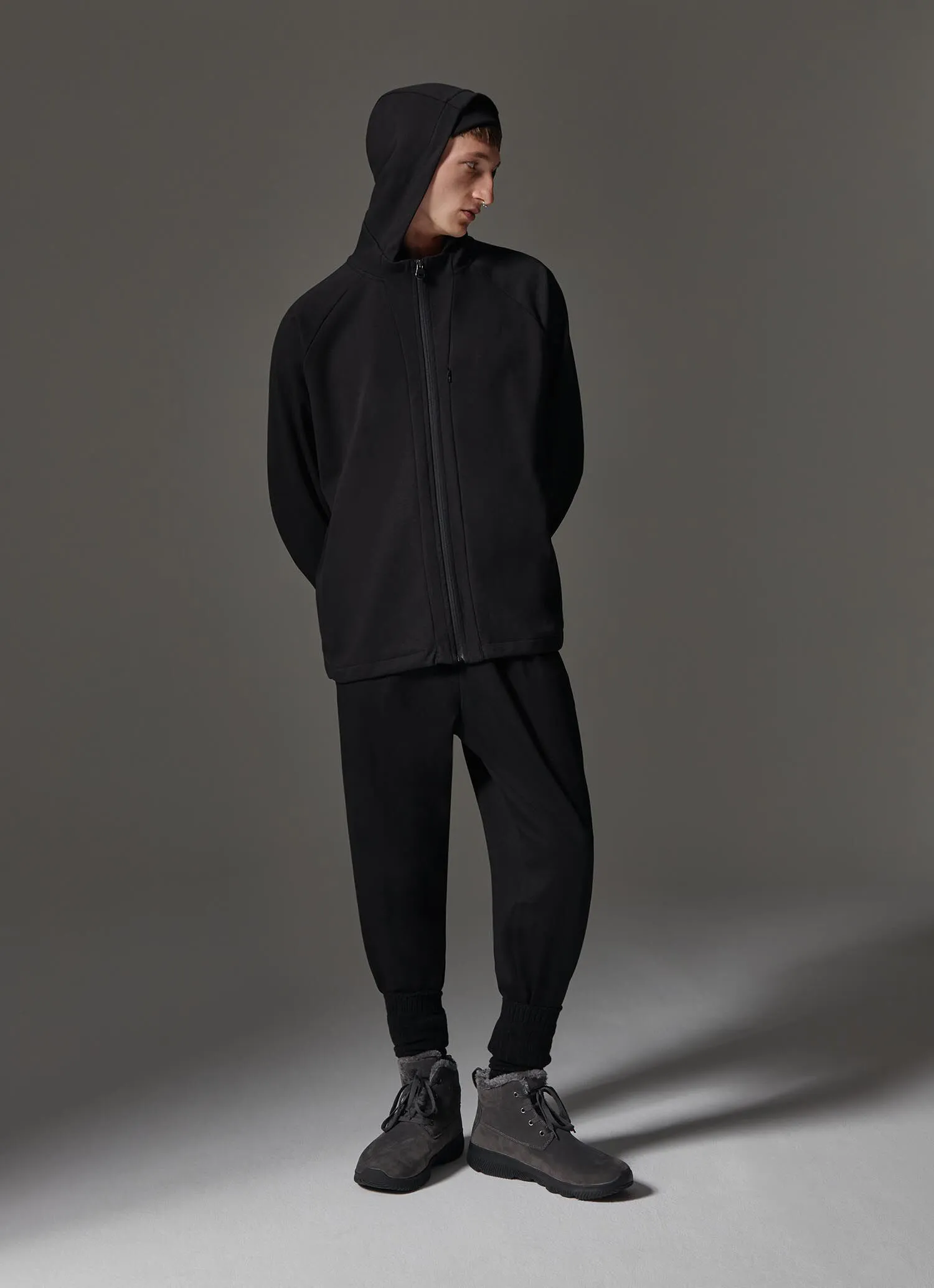 Hooded interlock sweatshirt