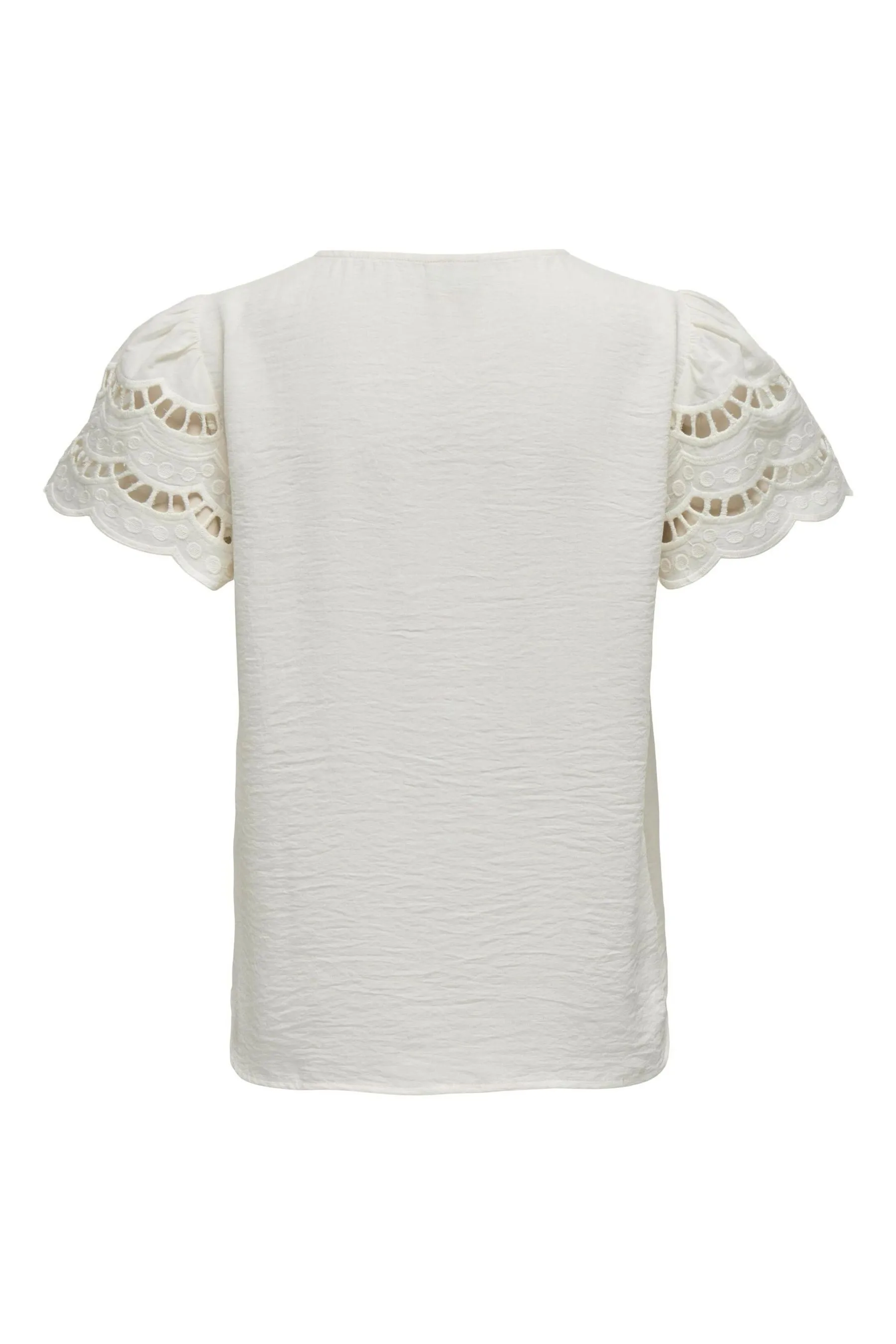 JDY - Blusa in pizzo sangallo con volant
