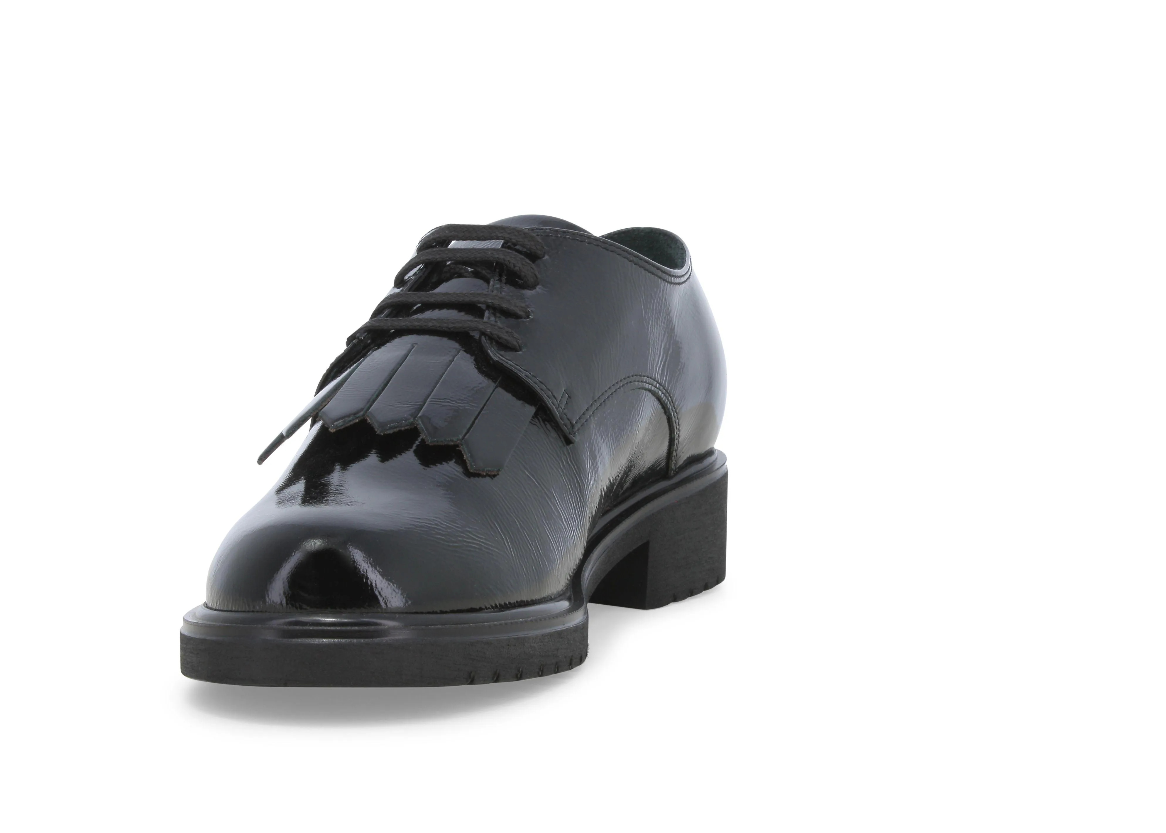 Melluso Mocassino allacciato donna in vernice nero r35503w