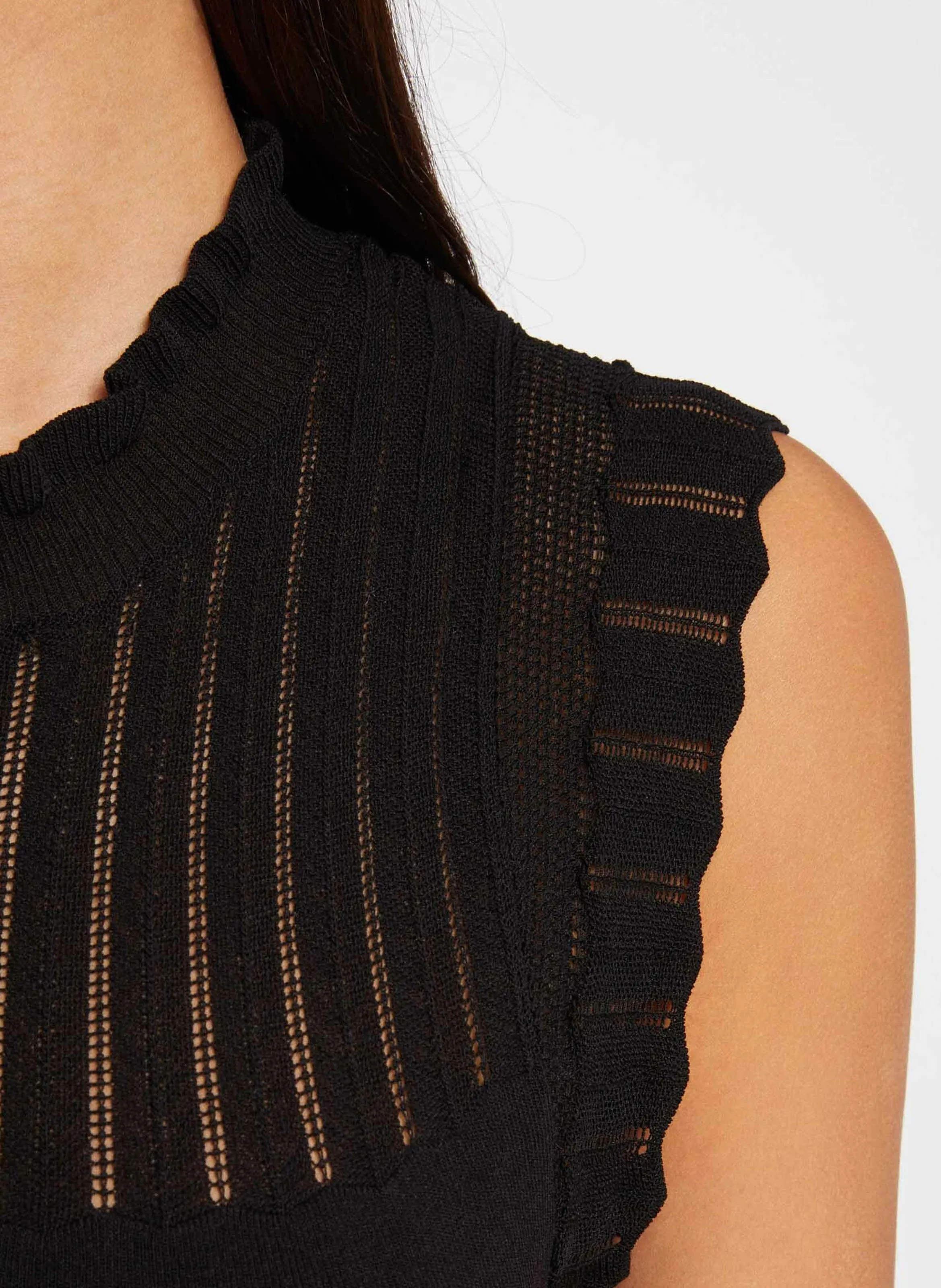 MORGAN   MSNOW - Blusa scollo tondo | Nero