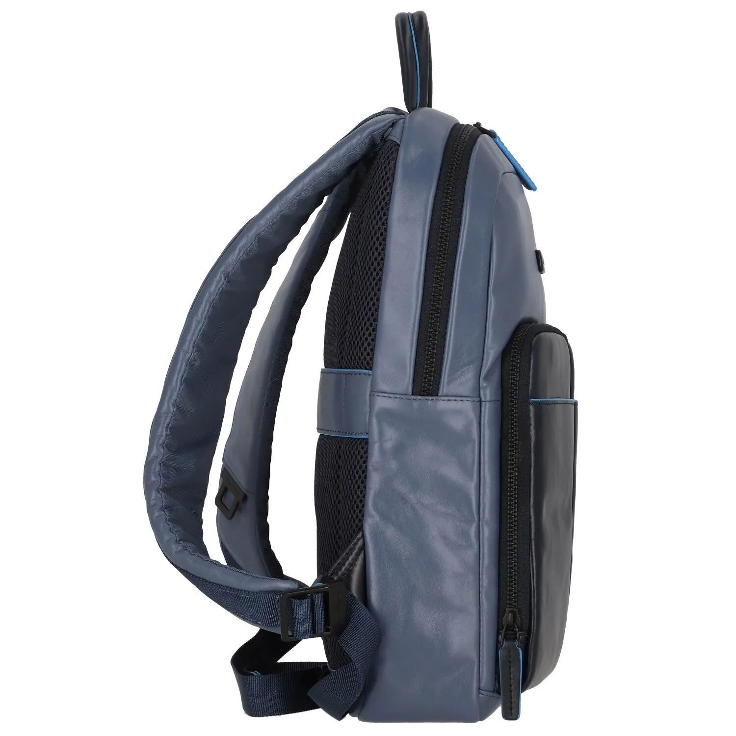 Piquadro Zaino blu quadrato Revamp RFID in pelle 42 cm Scomparto per laptop