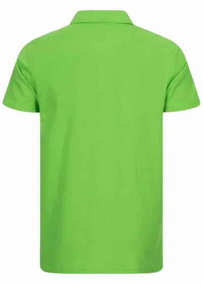 Polo da uomo in piqué di qualità/misto cotone (verde chiaro)