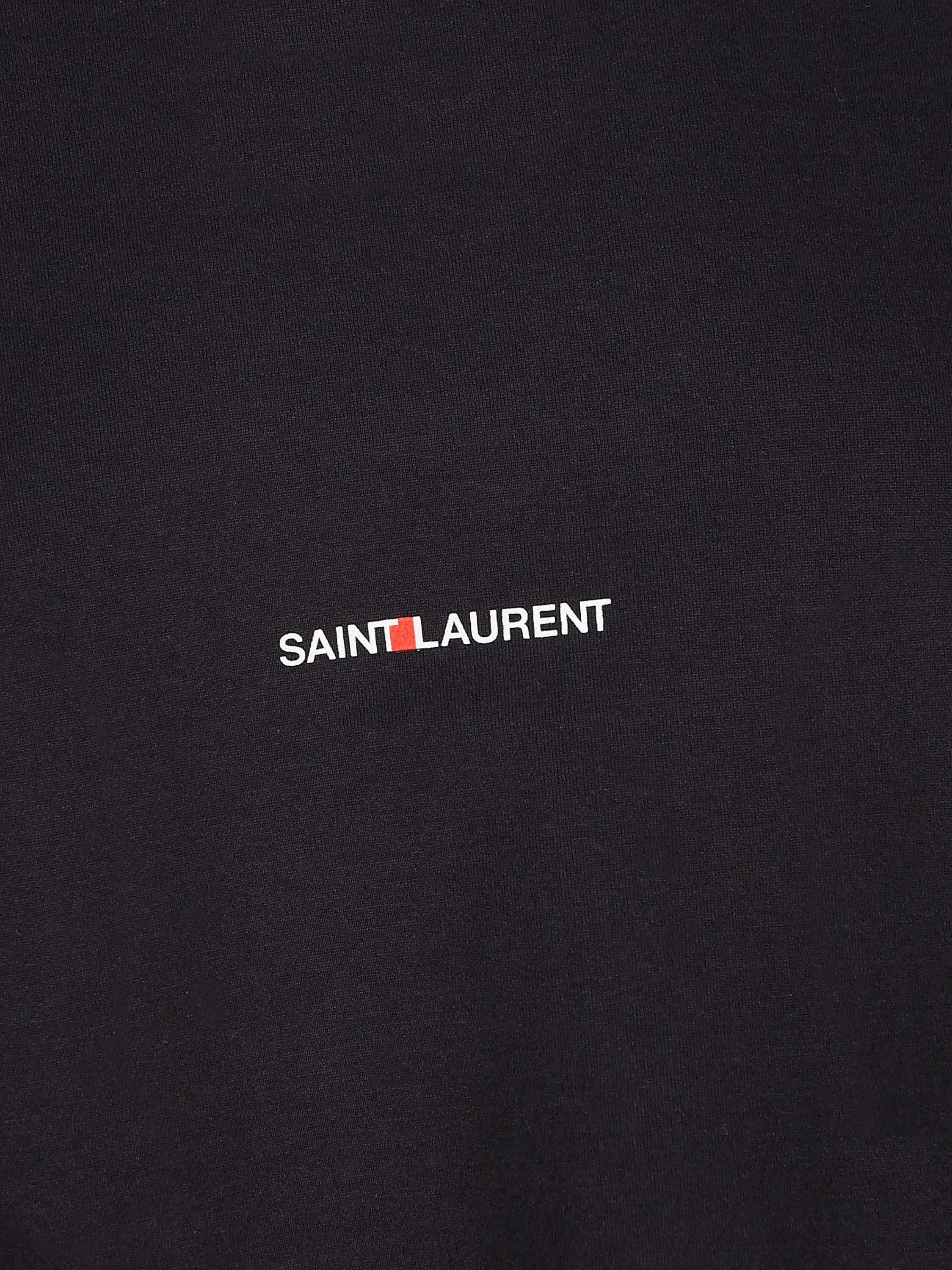 Saint Laurent T-Shirt Donna Cotone Organico Nero