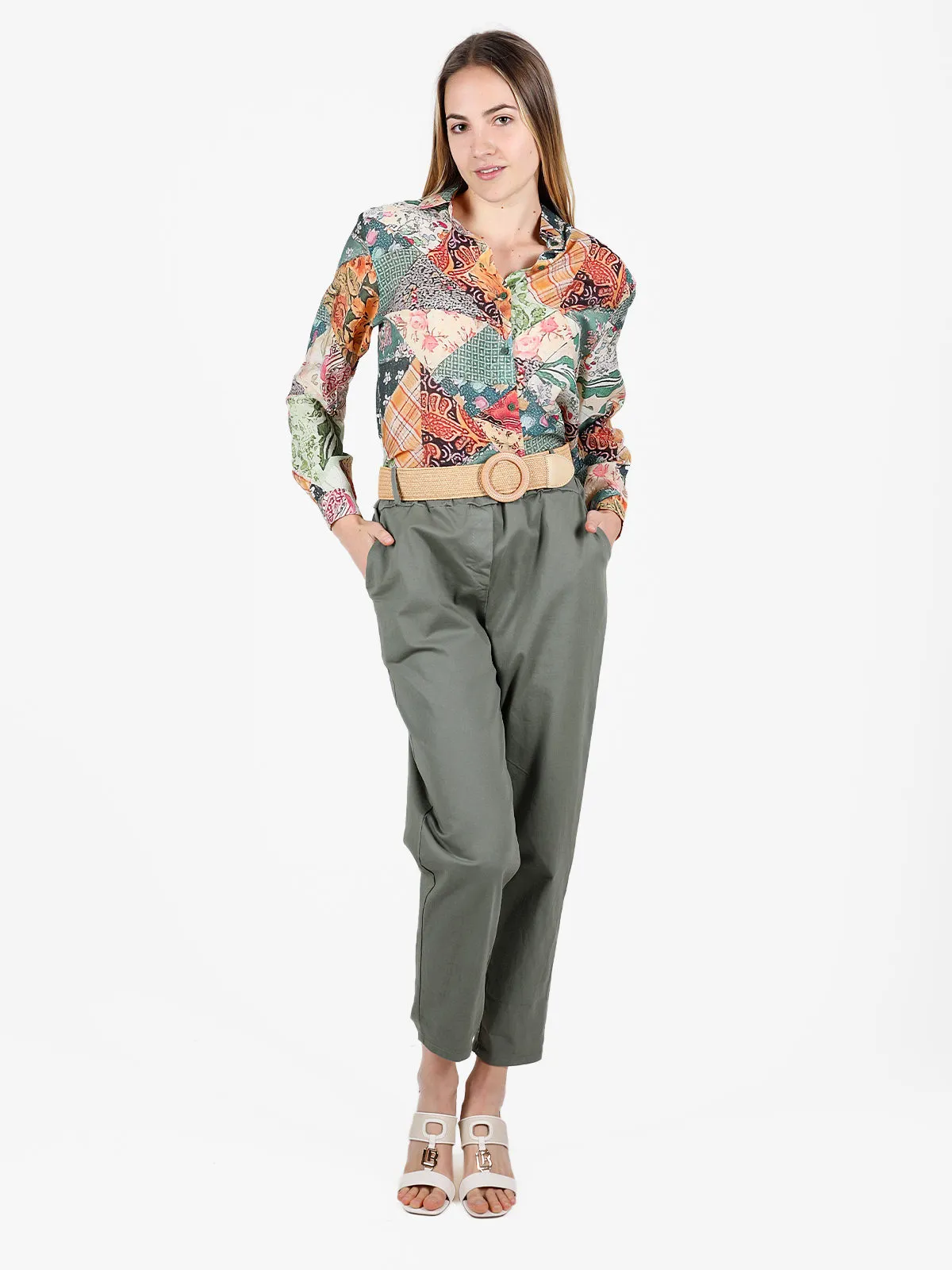 Solada Chemise femme légère à imprimé à motifs