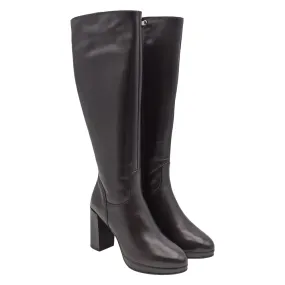 Stivale tacco alto donna Francesco Brunelli AG915 vit nero