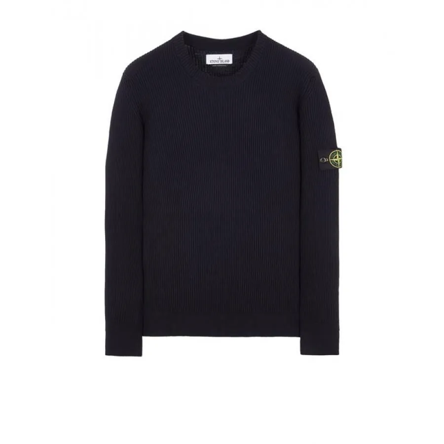 --Stone Island Girocollo In Lana A Costa Inglese.-