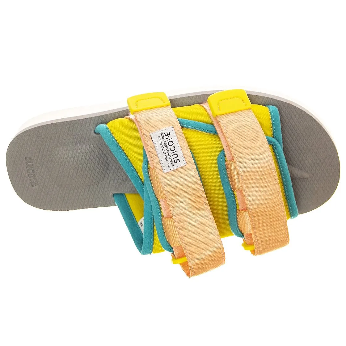 SUICOKE Moto-Cab - Sandali Donna Gialli / Grigi    