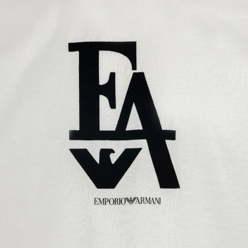 T-shirt bianca con logo EA