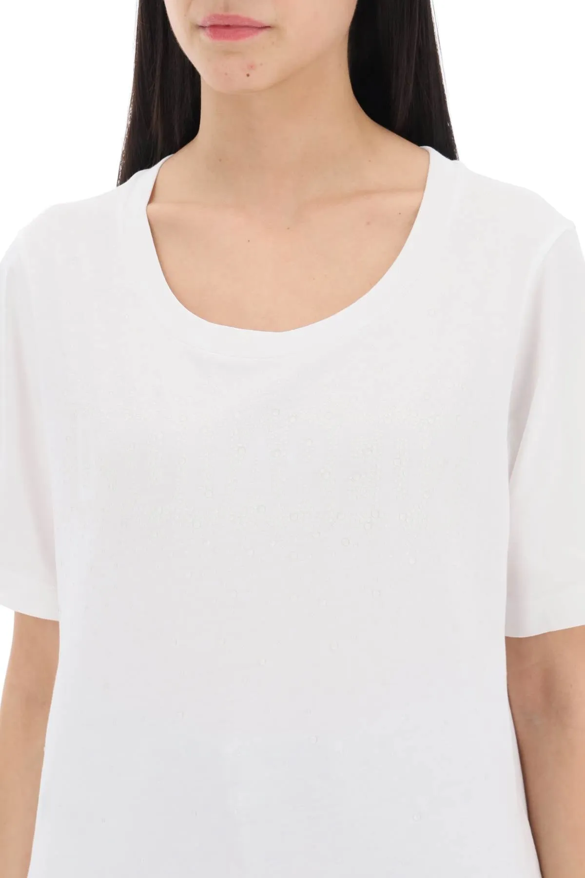 T Shirt Con Logo In Strass