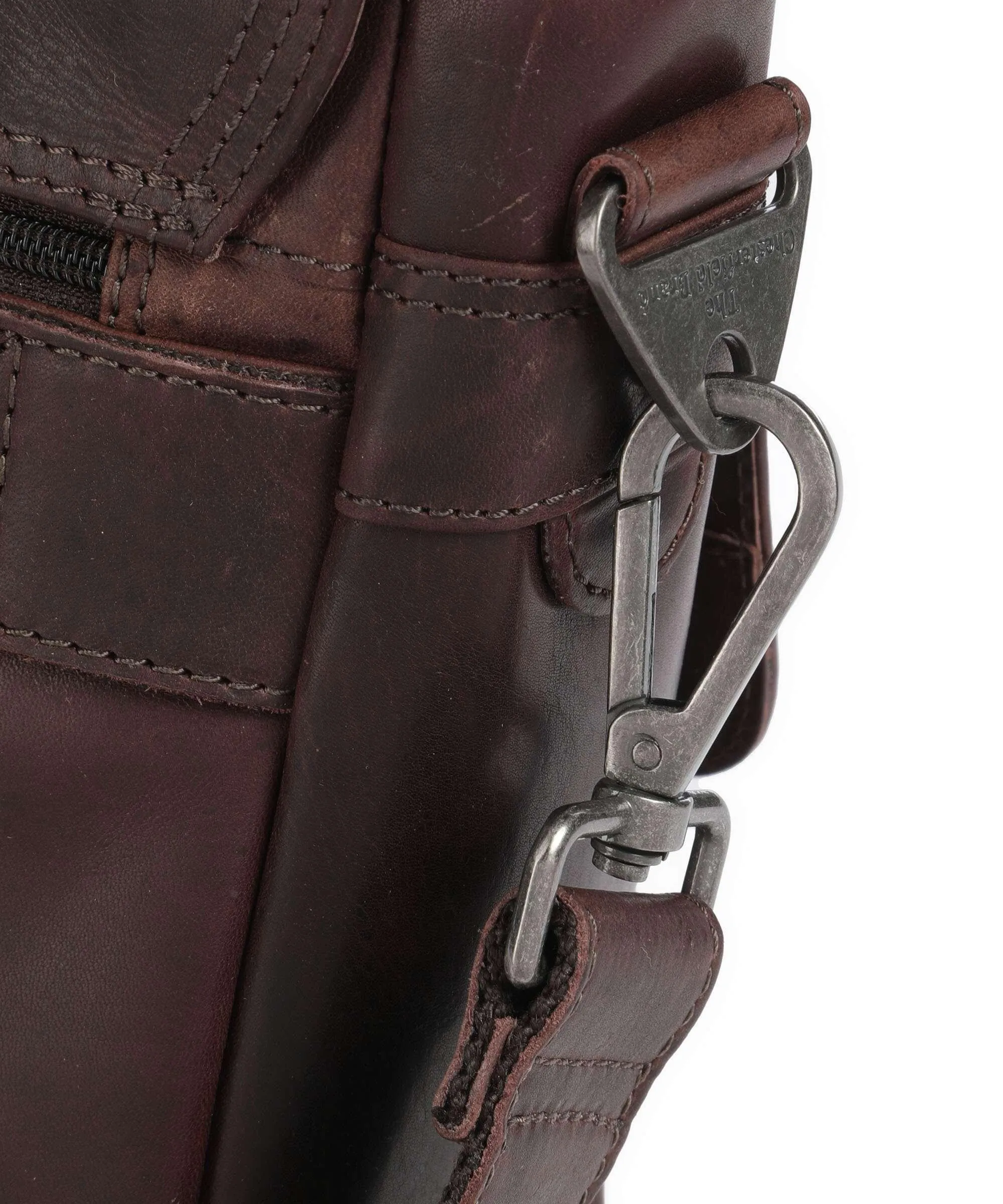  The Chesterfield Brand Imperia Cartella 15″ pelle di vacchetta pull-up marrone scuro  