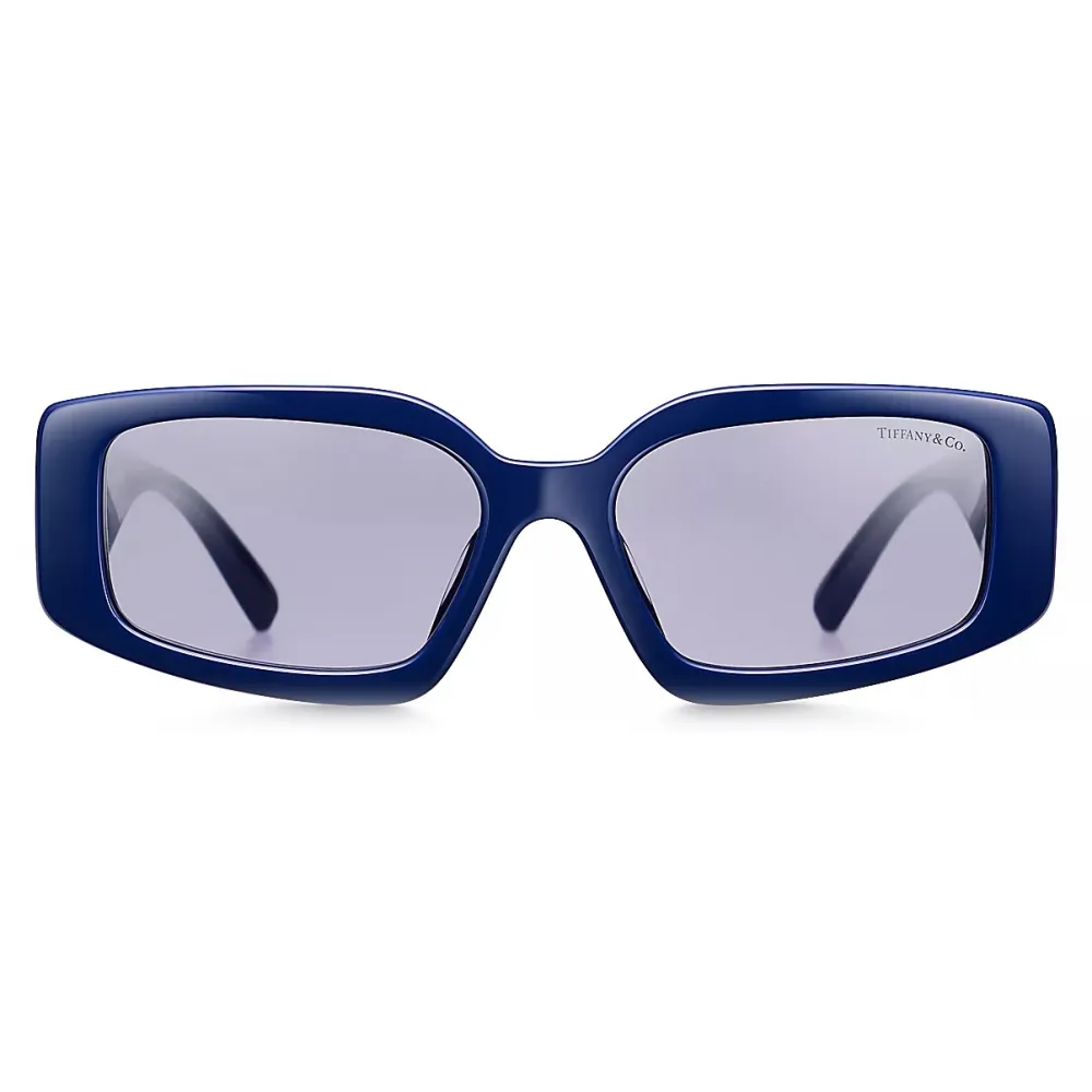 Tiffany & Co. - Occhiale da Sole Rettangolare - Blu Scuro Viola - Collezione Tiffany HardWear - Tiffany & Co. Eyewear