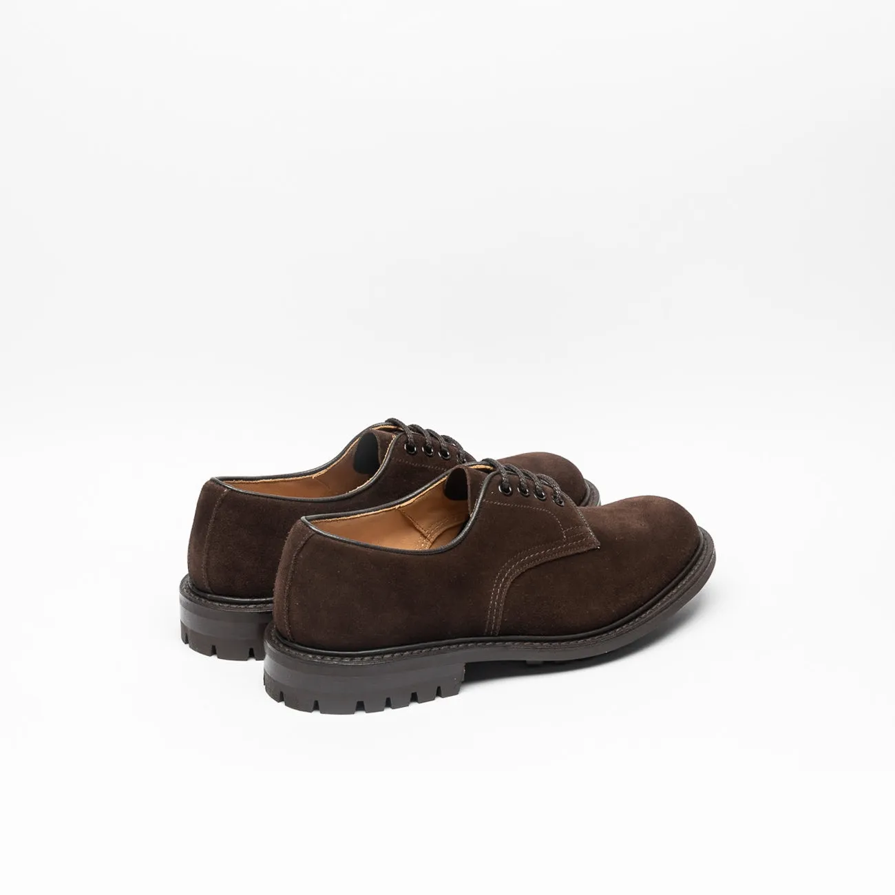 Tricker's Stringata derby Tricker's Daniel in camoscio marrone (Taglia 5 UK)