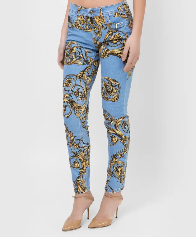 Versace Jeans Couture Jeans con stampa Regalia Barocco 72HABIK0ES012SSA