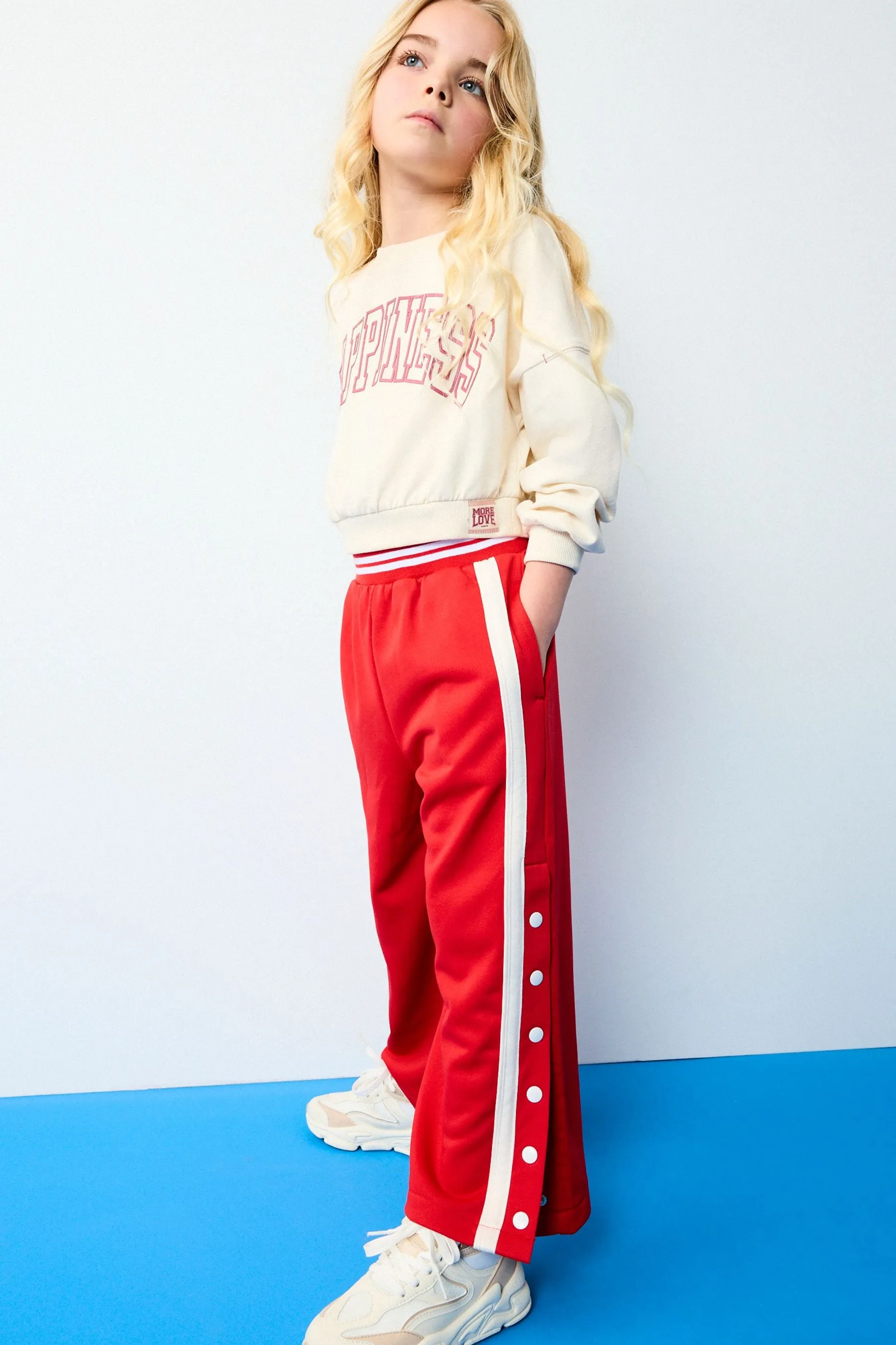 Wide Leg Popper Joggers (3-16yrs)    